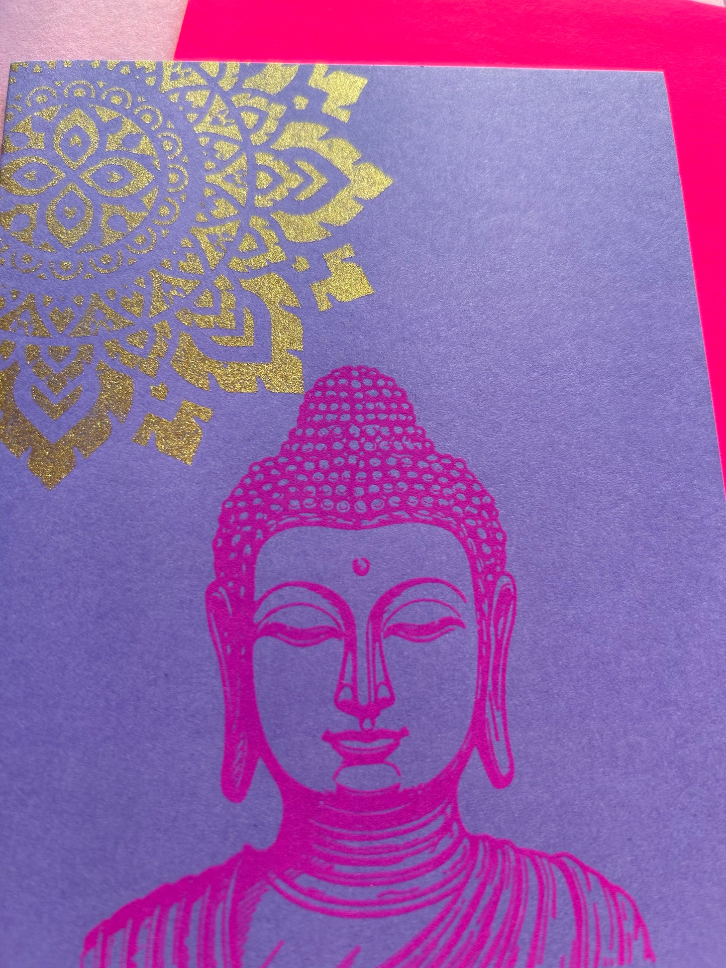 Klappkarte "Goldbuddha"