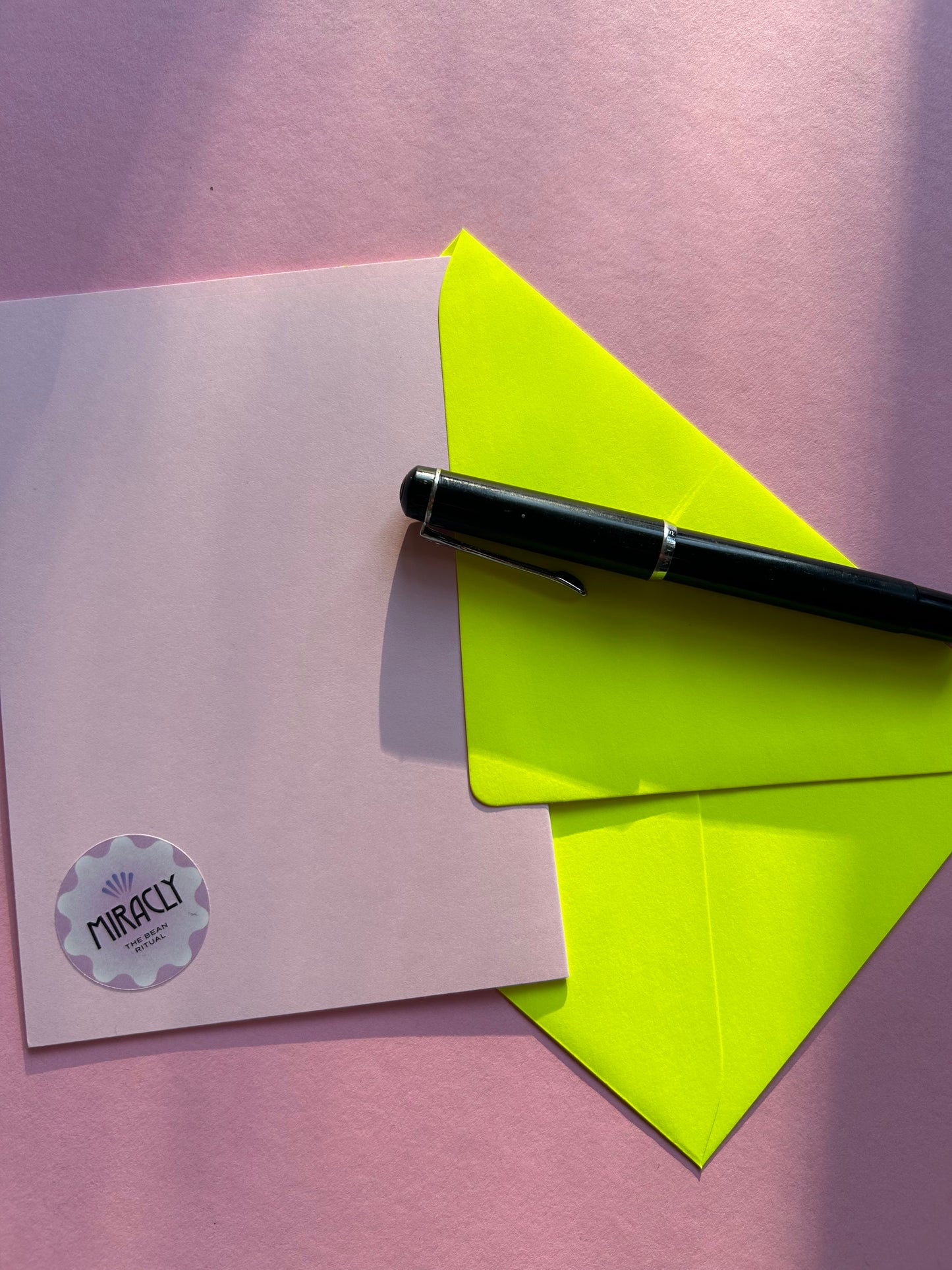 Klappkarte "Buddha in pink & gelb"