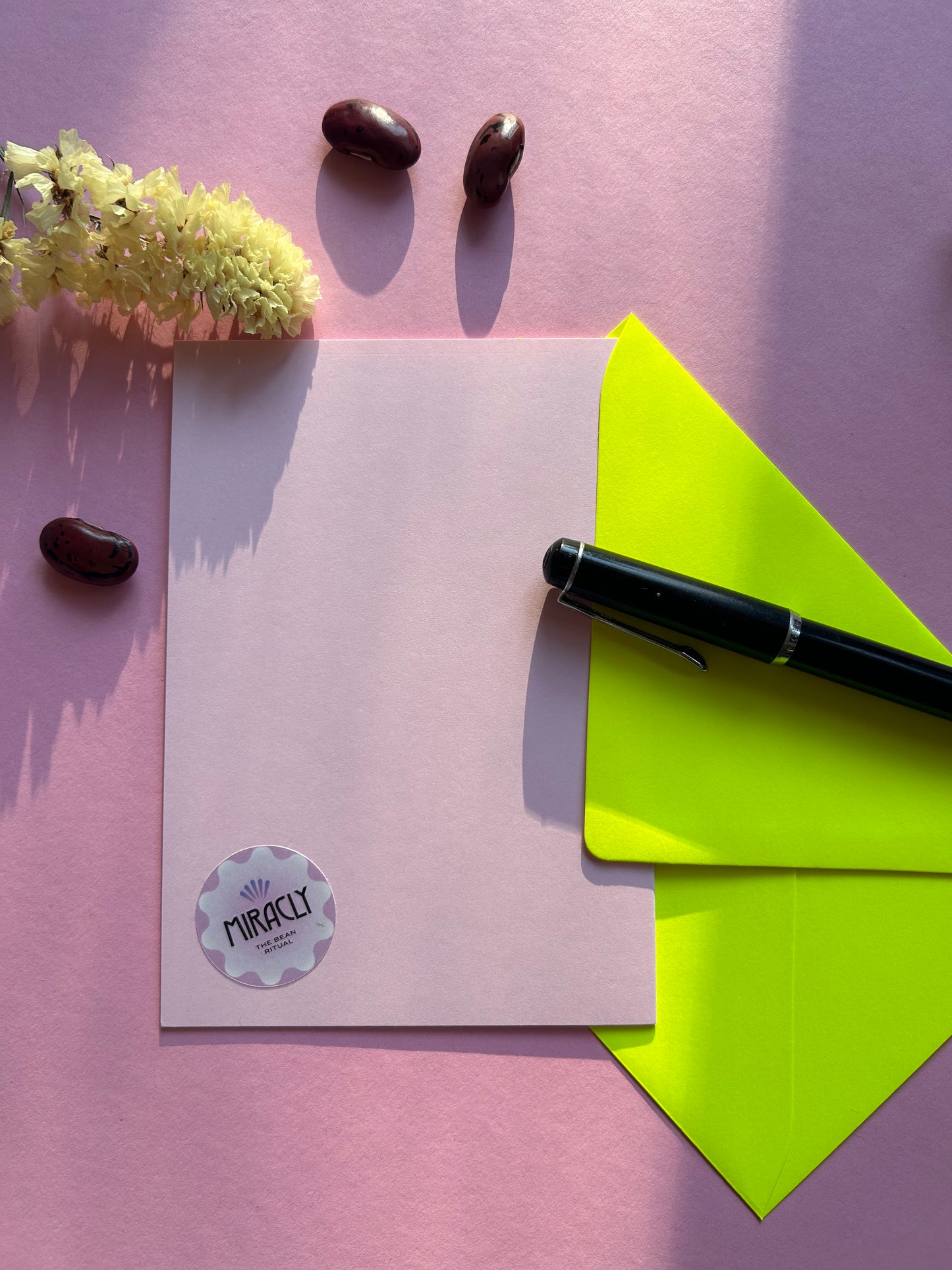 Klappkarte "Buddha in pink & gelb"