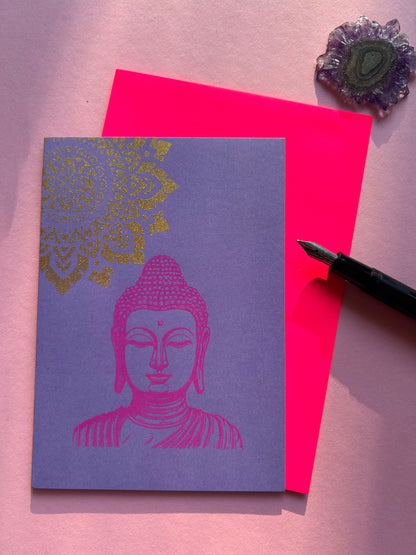 Klappkarte "Goldbuddha"