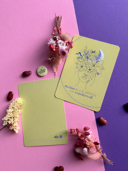 Postkarte „Du bist alle Arten von wundervoll“