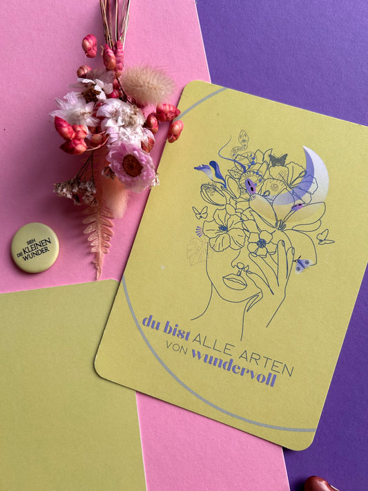 Postkarte „Du bist alle Arten von wundervoll“