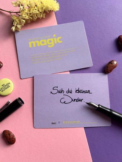 Mini-Postkarte „Believe in your magic“